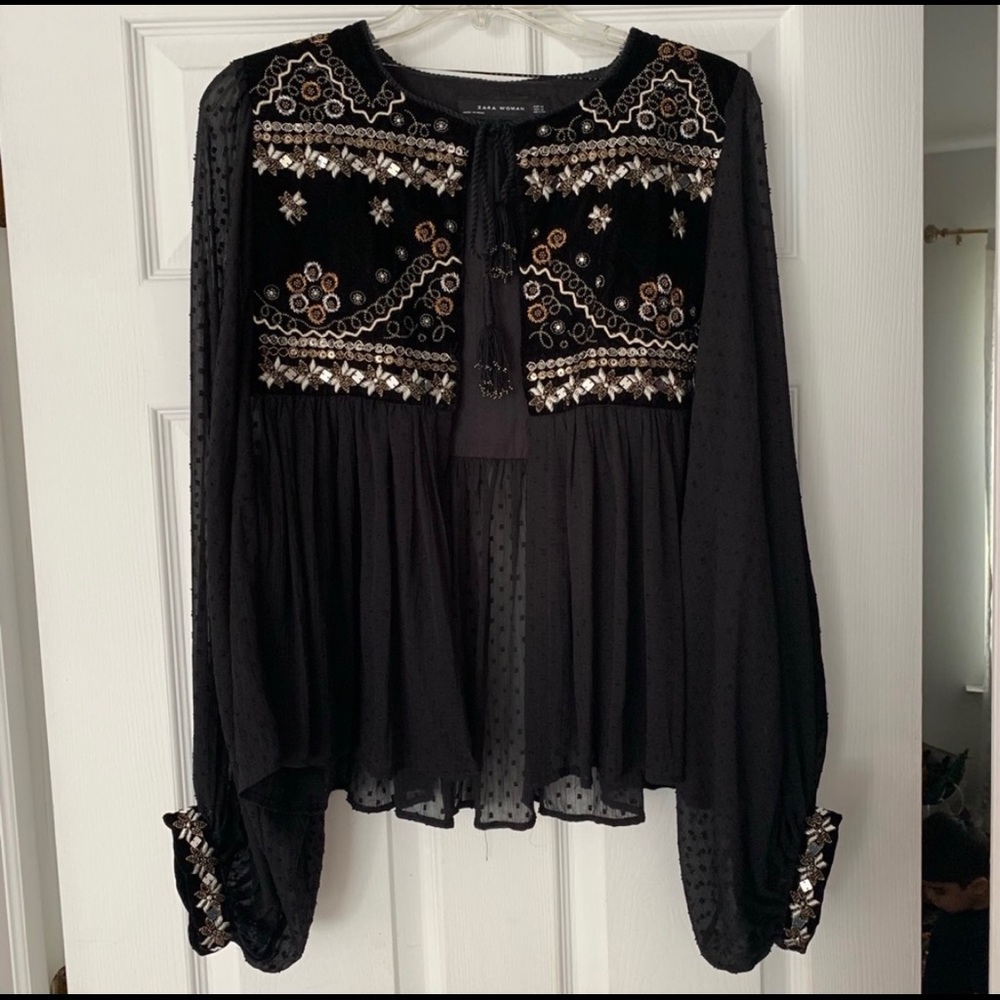Zara chiffon blouse